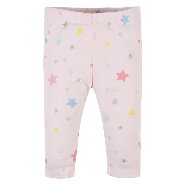 3-Pack Baby Girls Stars & Pastels Leggings