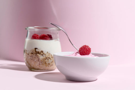 YOGUR (FALSO) DE AVENA CON FRESAS