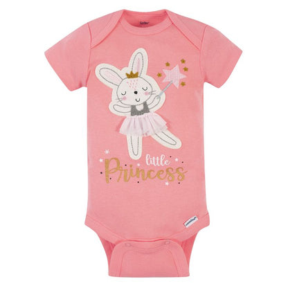 5- Pack Baby Girls Ballerina Short Sleeve Onesies Bodysuits