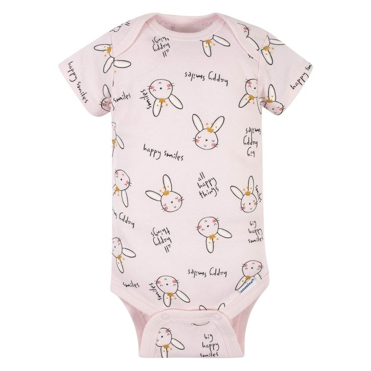 5- Pack Baby Girls Ballerina Short Sleeve Onesies Bodysuits