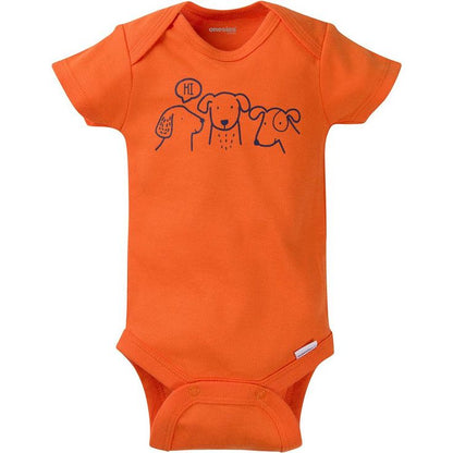 8- Pack Baby Boy Short Sleeve Puppy Onesies Brand Bodysuits