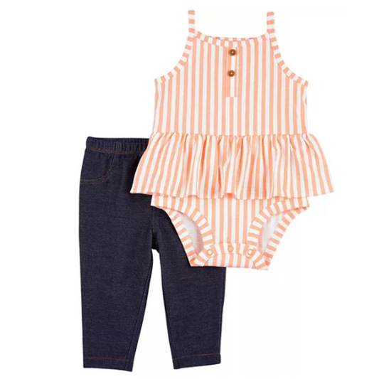 Baby Denim Leggings Outfit Set