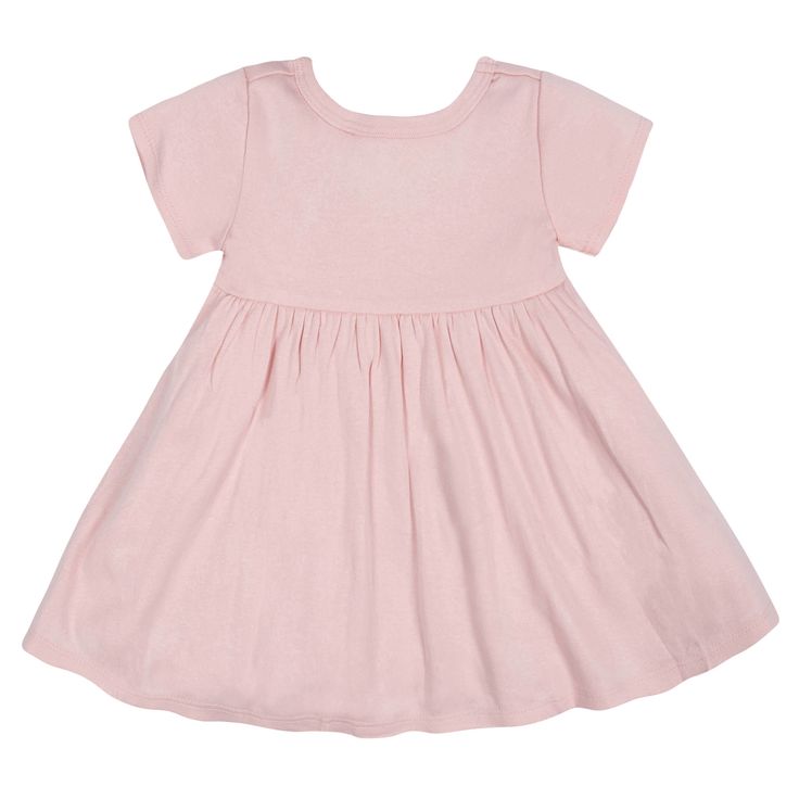 2-Pack Baby Girls Pink Floral Short Sleeve Dresses
