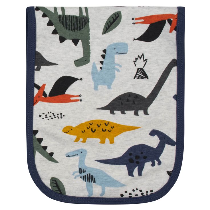 4-Pack Baby Boys Dino Terry Burp Cloths