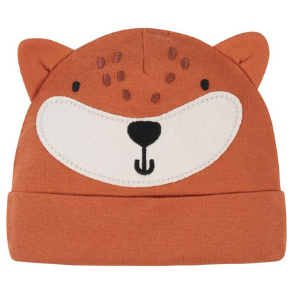 5-Pack Baby Boys Fox & Hedgehog Caps