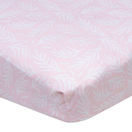 Girls Leaves Fitted Crib Sheet