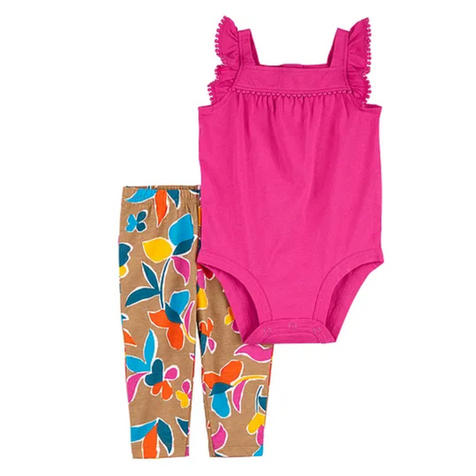Baby 2-Piece Floral Bodysuit Pant Set