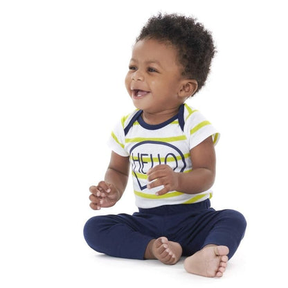 8- Pack Baby Boy Short Sleeve Puppy Onesies Brand Bodysuits