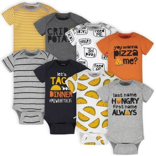 8- Pack Baby Neutral Taco Onesies Brand Bodysuits