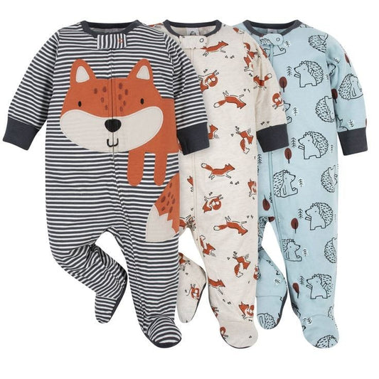 3- Pack Baby Boys Fox Sleep´N Plays