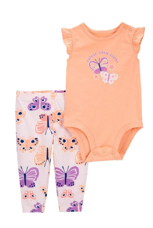 Baby 2- Piece Butterfly Bodysuit Pant Set