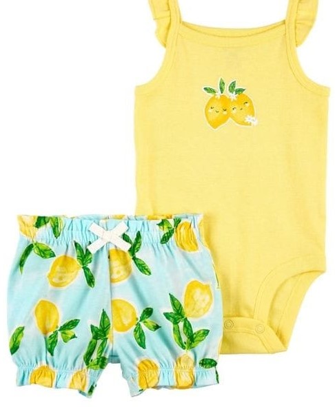 Baby 2-Piece Bodysuit & Lemon Shorts Set