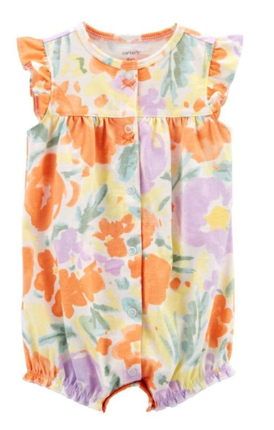 Baby Floral Snap- Up Romper