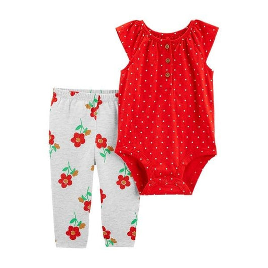 Baby 2- Piece Polka Dot Bodysuit Pant Set